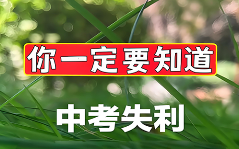 中考失利读什么专业比较好