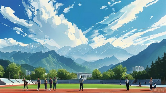 西安东方美术高中操场