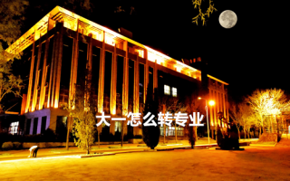 大一怎么转专业？