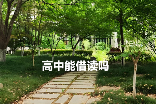 高中能借读吗？