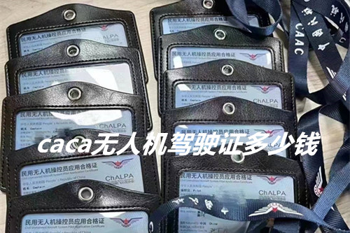 caca无人机驾驶证多少钱?