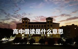 高中借读是什么意思?