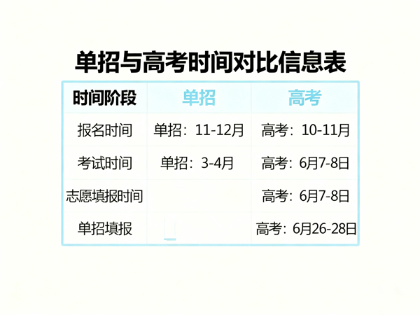 单招和高考是一起的吗？