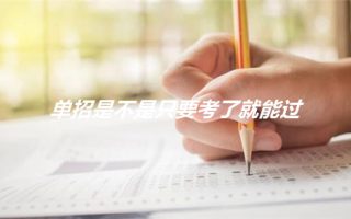 单招是不是只要考了就能过?