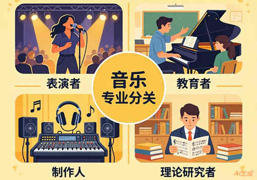 音乐类四大方向:表演、教育、制作、理论
