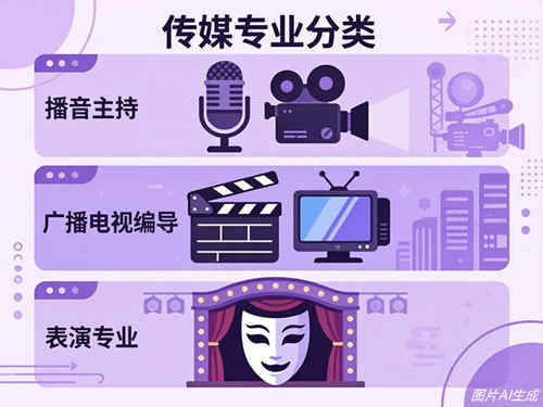 传媒类三大方向:播音主持、编导、表演
