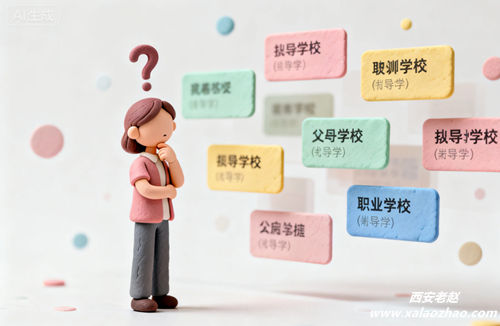 家长选择补课班场景：家长面对多个选择感到困惑