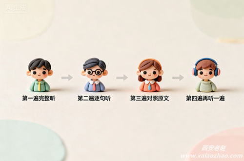 精听四步法，反复听直到听懂每一个单词