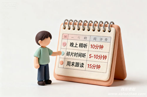 每天15-20分钟，坚持一个学期，听力稳步提升