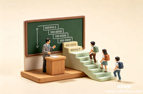 班主任在黑板画出台阶状升学路径