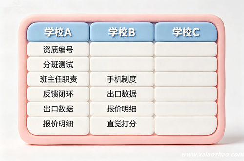 全日制学校考察对比记录表模板