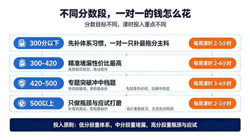 高三一对一按分数段的投入策略
