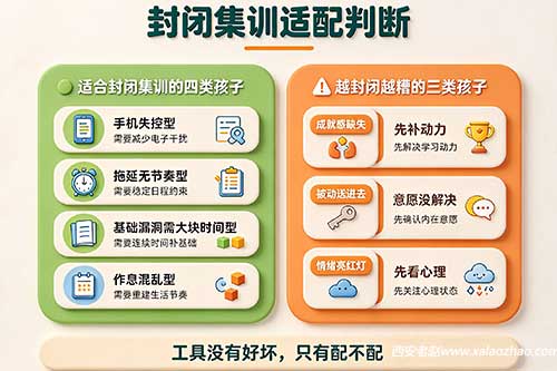 高三封闭式集训适合的四类孩子与不适合的三类孩子对照图
