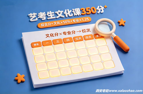 艺考生350分综合分位次查表法示意