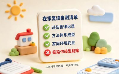 在家复读可行吗？三种人可以，一种人千万别